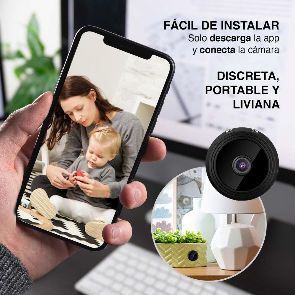 Mini Cámara Espía WiFi HD – Seguridad Total en la Palma de tu Mano