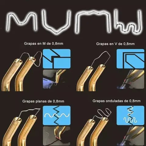 Kit de reparación de soldadura de plástico con 200 grapas de Regalo