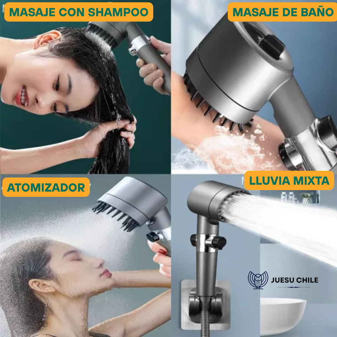 Ducha Masajeadora + Toalla Turbante de Regalo (últimas unidades, Envío Gratis)