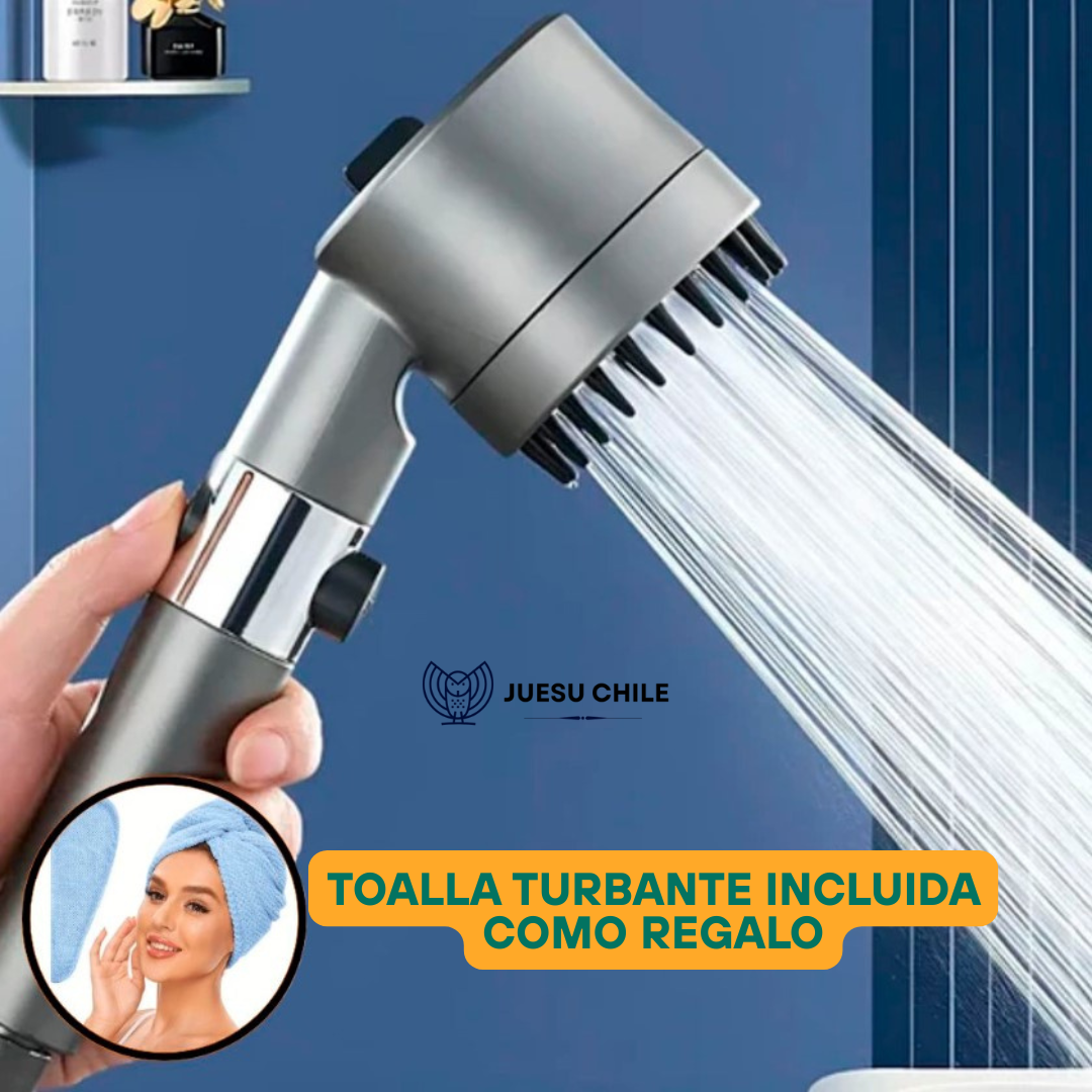 Ducha Masajeadora + Toalla Turbante de Regalo (últimas unidades, Envío Gratis)