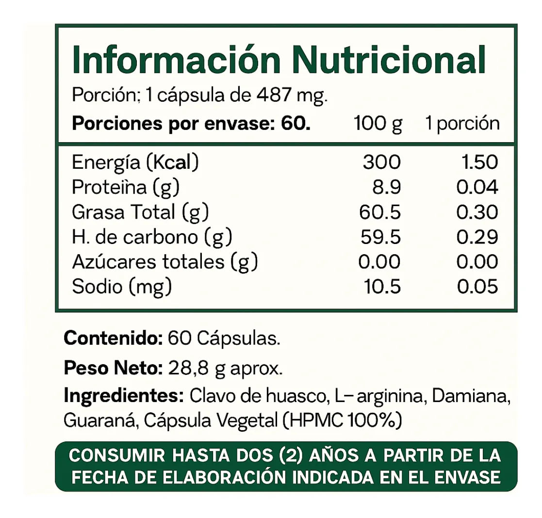 Eroxil Potenciador Masculino Natural - Sensación de confianza en la intimidad