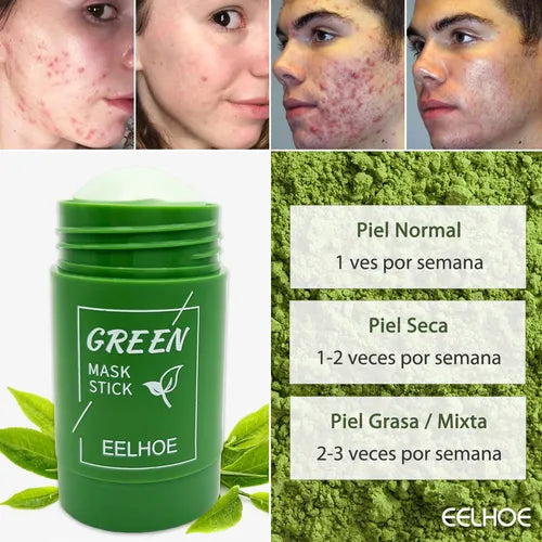MÁSCARILLA EN BARRA ENRIQUECIDA CON TÉ VERDE - Libera tus poros y reduce puntos negros en días