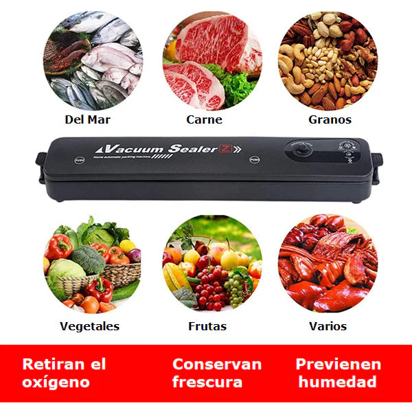 SELLADORA DE ALIMENTOS AL VACIO - Evita desperdicios y conserva por más tiempo sin complicaciones