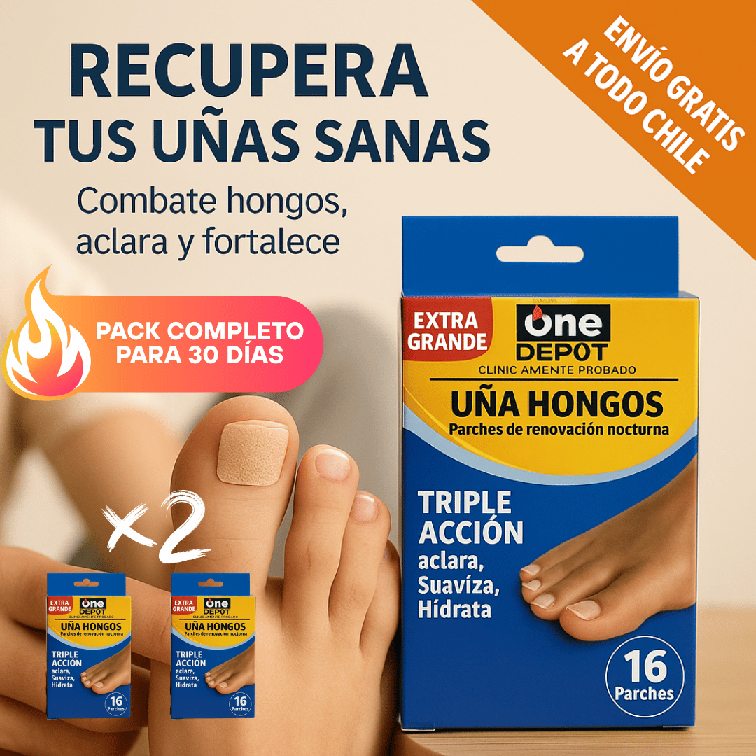 Parches ANTI-HONGO - combate hongos, aclara y refuerza tus uñas
