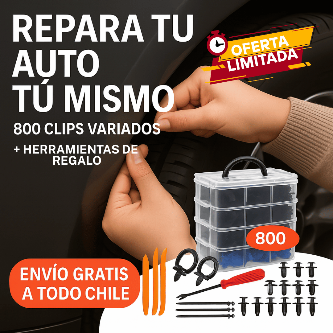 Set 800 Clips Automotrices de Retención – Herramientas de regalo - Repara Tu Auto Fácilmente