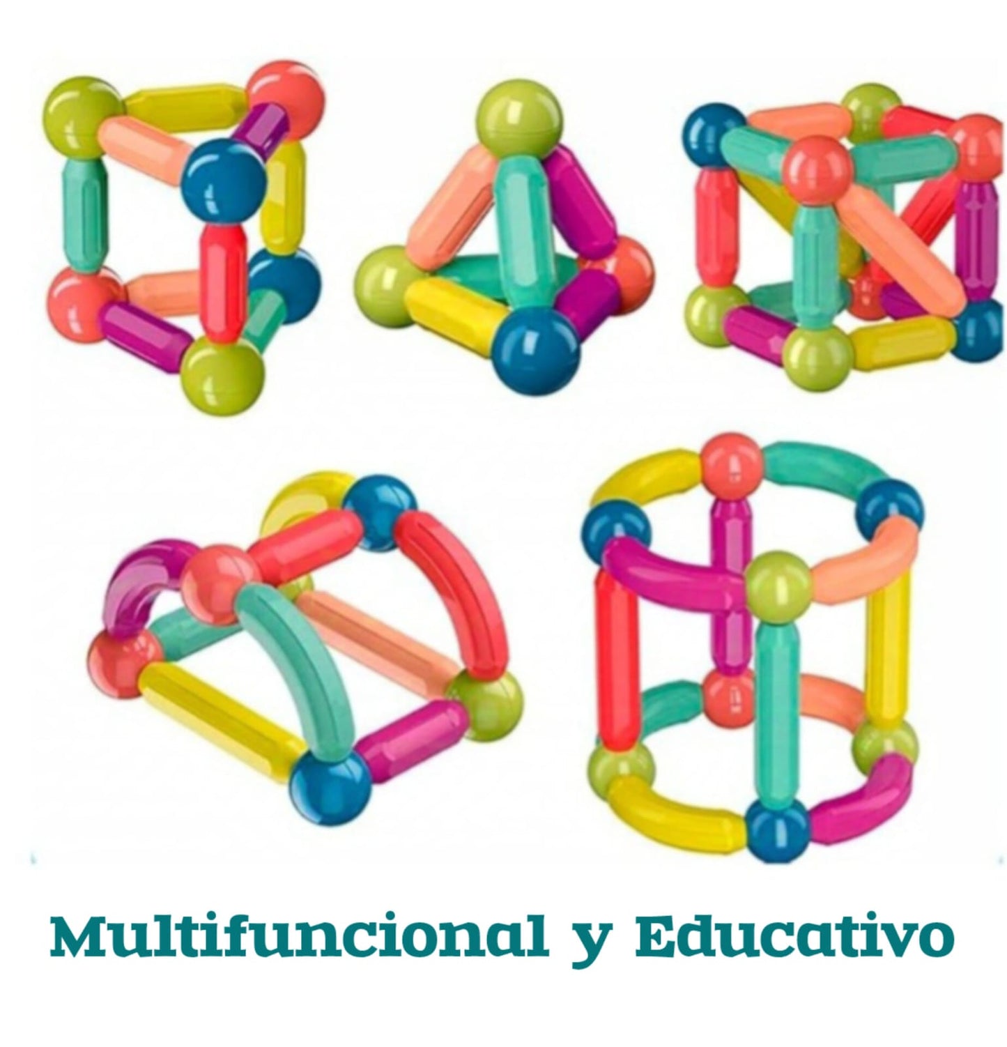 Bloques de construcción con palos magnéticos para el desarrollo temprano de los niños