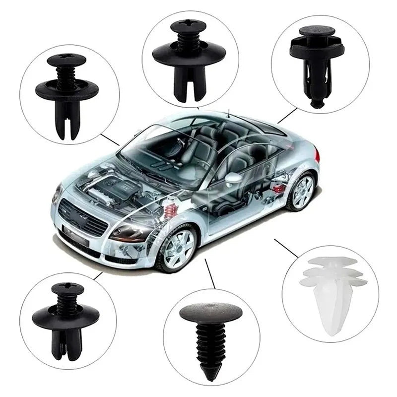 Set 100 Clips Automotrices de Retención – Repara Tu Auto Fácilmente
