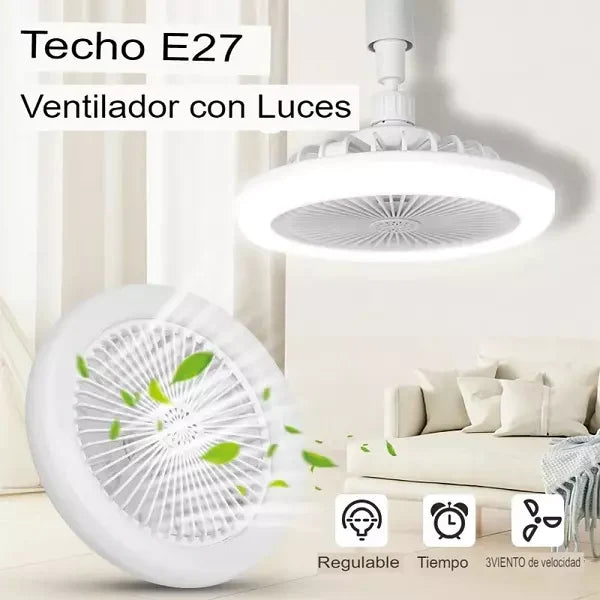 LED Ventilador 3 EN 1 - Refresca, Ilumina y Aromatiza tu espacio en segundos