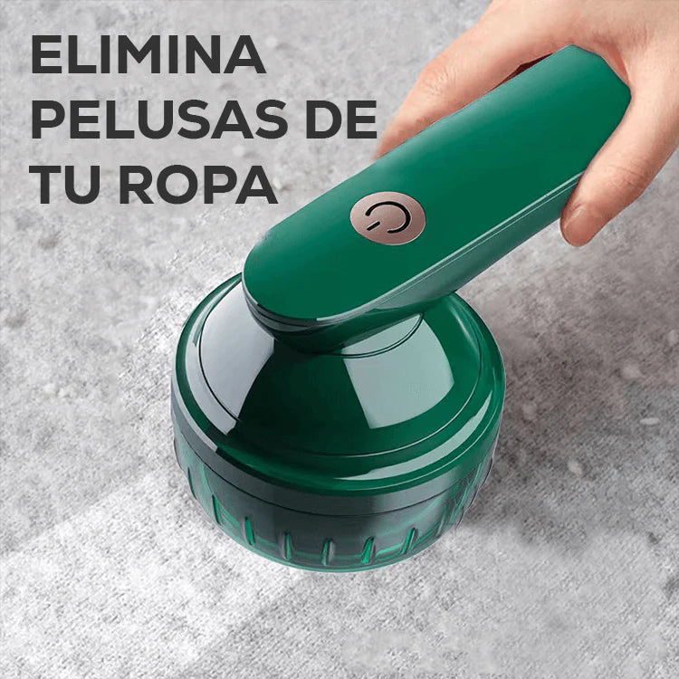 QUITA PELUSAS RECARGABLE VERDE