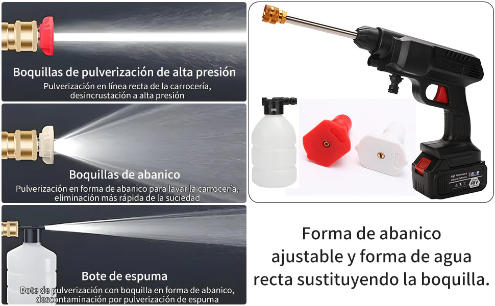 Hidrolavadora Inalámbrica Multiuso de Alta Presión