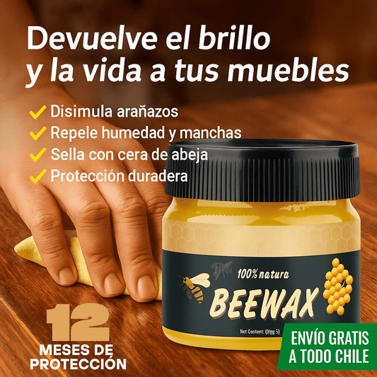 Cera de Abeja Premium – Nutre la Madera – Renueva y protege tus muebles en minutos