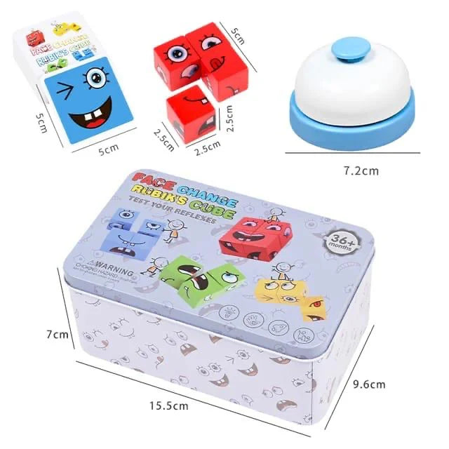 JUEGO CAMBIA CARA EXPRESIONES CON TIMBRE - TIEMPO EN FAMILIA