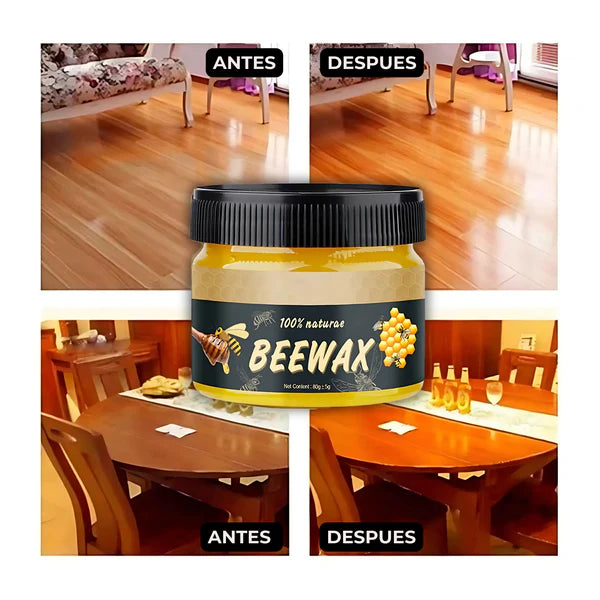 Cera de Abeja Premium – Nutre la Madera – Renueva y protege tus muebles en minutos
