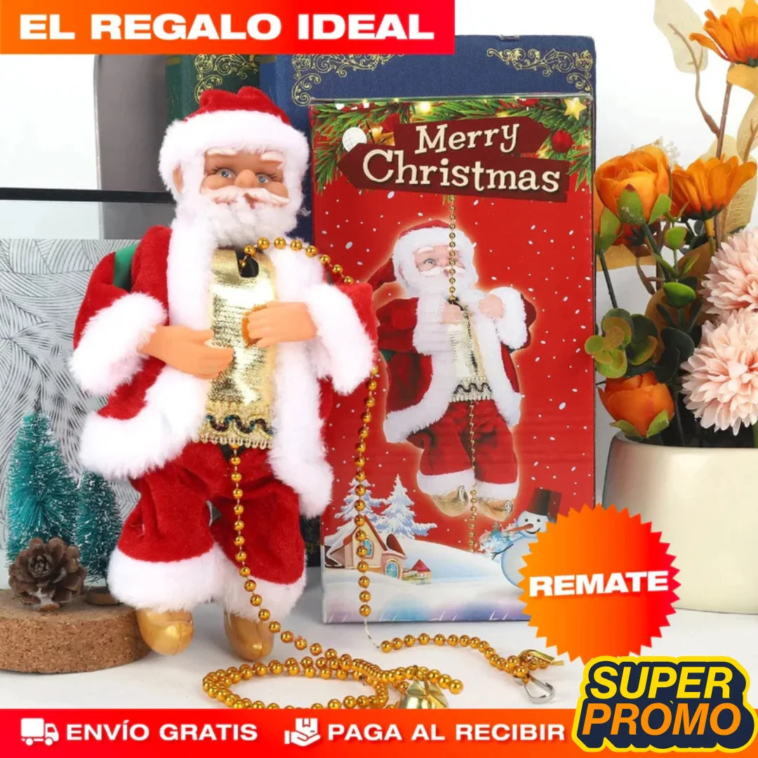 Lleva 2  - PAPÁ NOEL ESCALADOR CON MÚSICA - NAVIDAD ÚNICA A TU FAMILIA