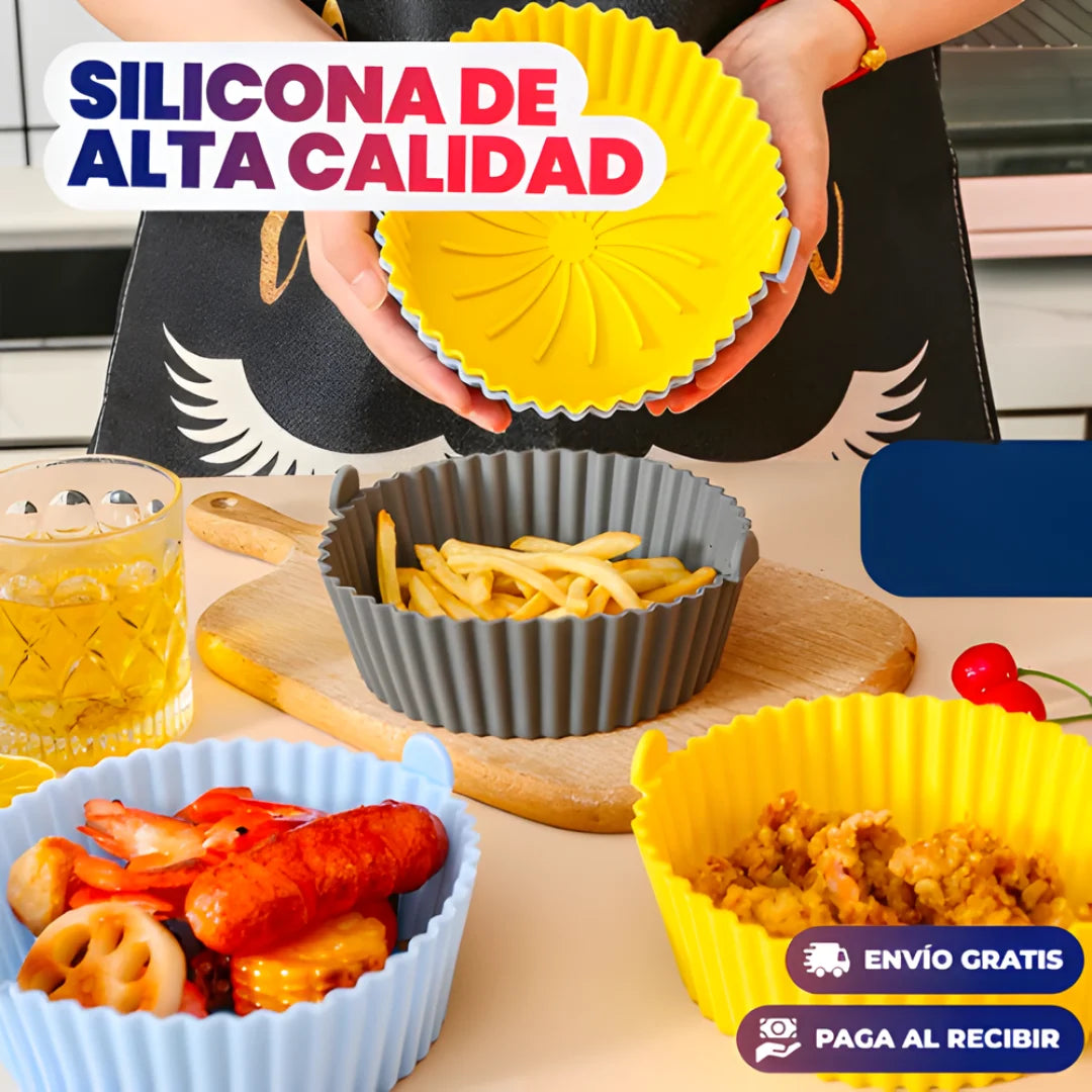 Combo 6 Moldes para Air Fryer - Cocina sin ensuciar y ahorra tiempo todos los días