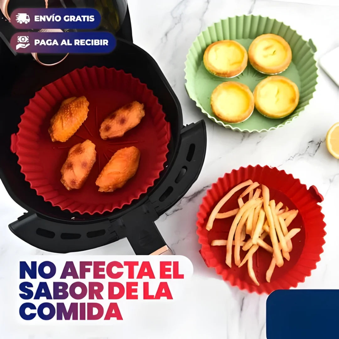 Combo 6 Moldes para Air Fryer - Cocina sin ensuciar y ahorra tiempo todos los días