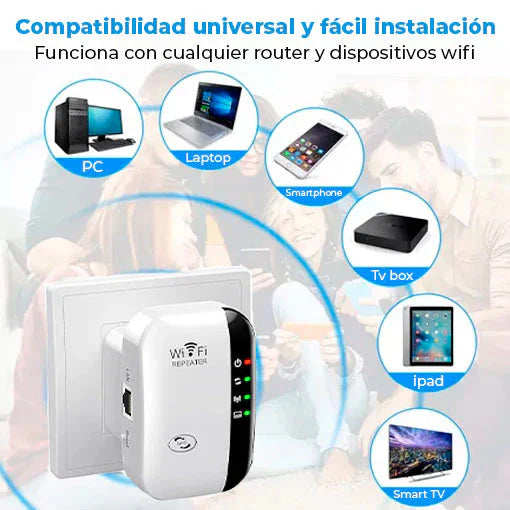 WiFi Max Hogar - Repetidor de señal Wi-FI - SEÑAL EN CADA RINCÓN