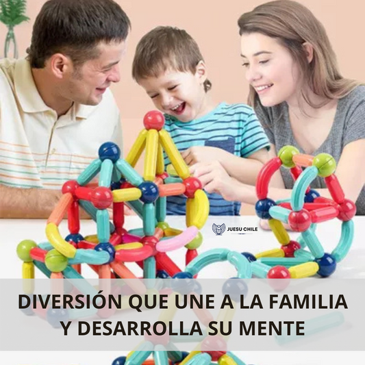 Bloques de construcción con palos magnéticos para el desarrollo temprano de los niños