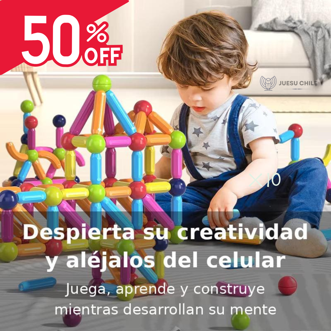 Bloques de construcción con palos magnéticos para el desarrollo temprano de los niños