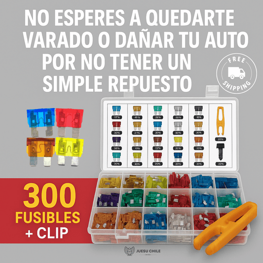 Set Completo de Fusibles 300 Piezas con Extractor