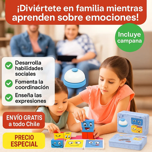 JUEGO CAMBIA CARA EXPRESIONES CON TIMBRE - TIEMPO EN FAMILIA