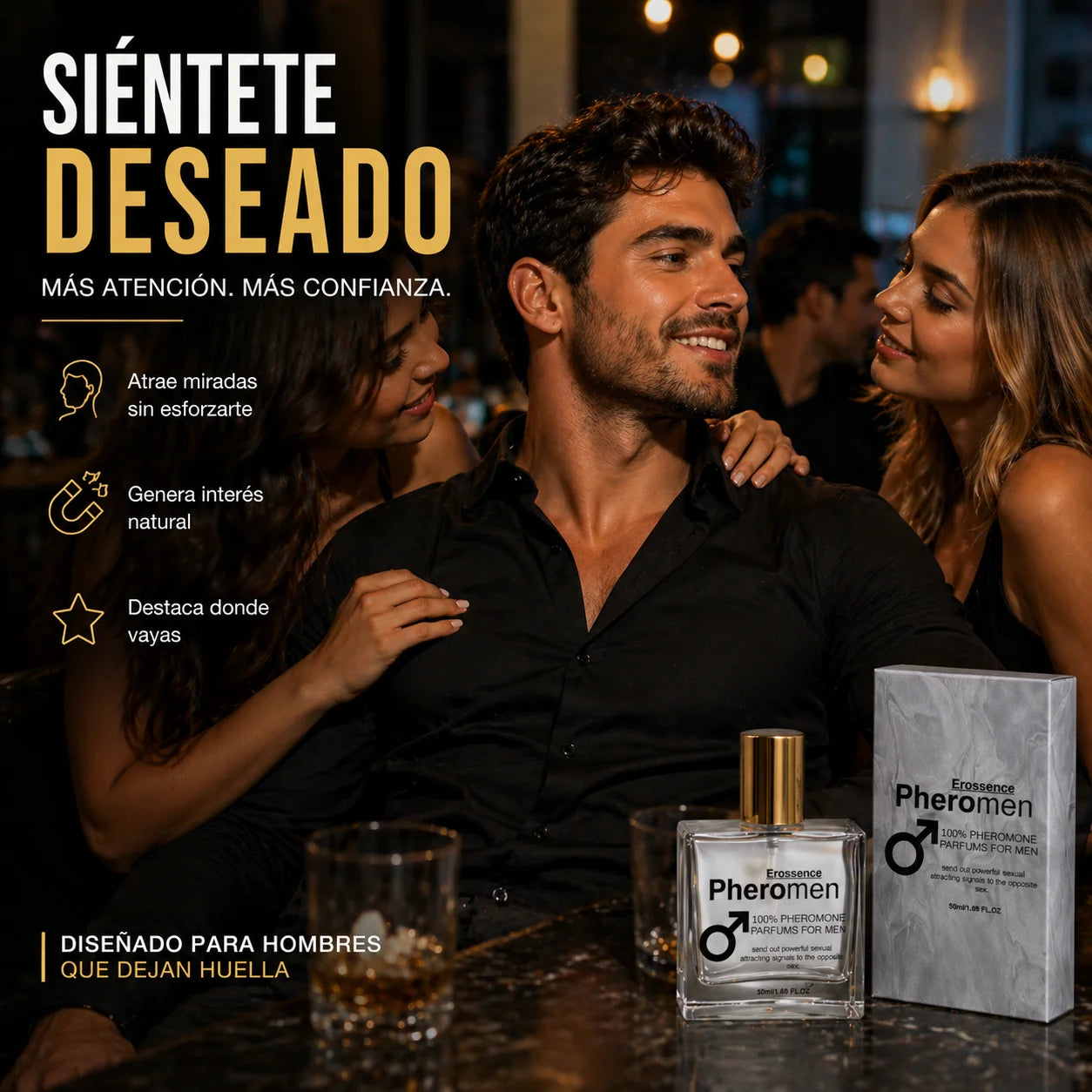 Fragancia con Feromonas para Hombre – Presencia irresistible en cada interacción