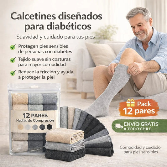 RelaxPies - Calcetines para Pies Sensibles - Pack de 12 pares