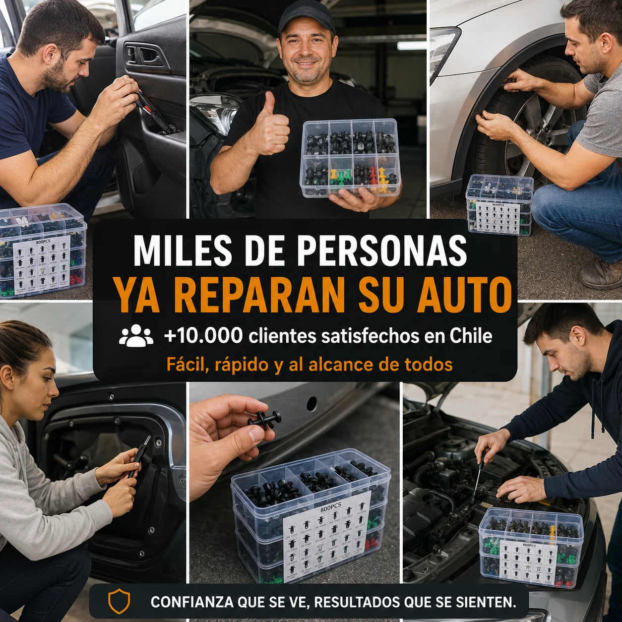 Set 800 Clips Automotrices de Retención – Herramientas de regalo - Repara Tu Auto Fácilmente