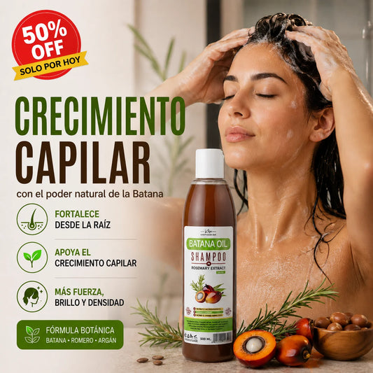 Batana oil Shampoo - Apoya el crecimiento capilar y mejora la apariencia de densidad