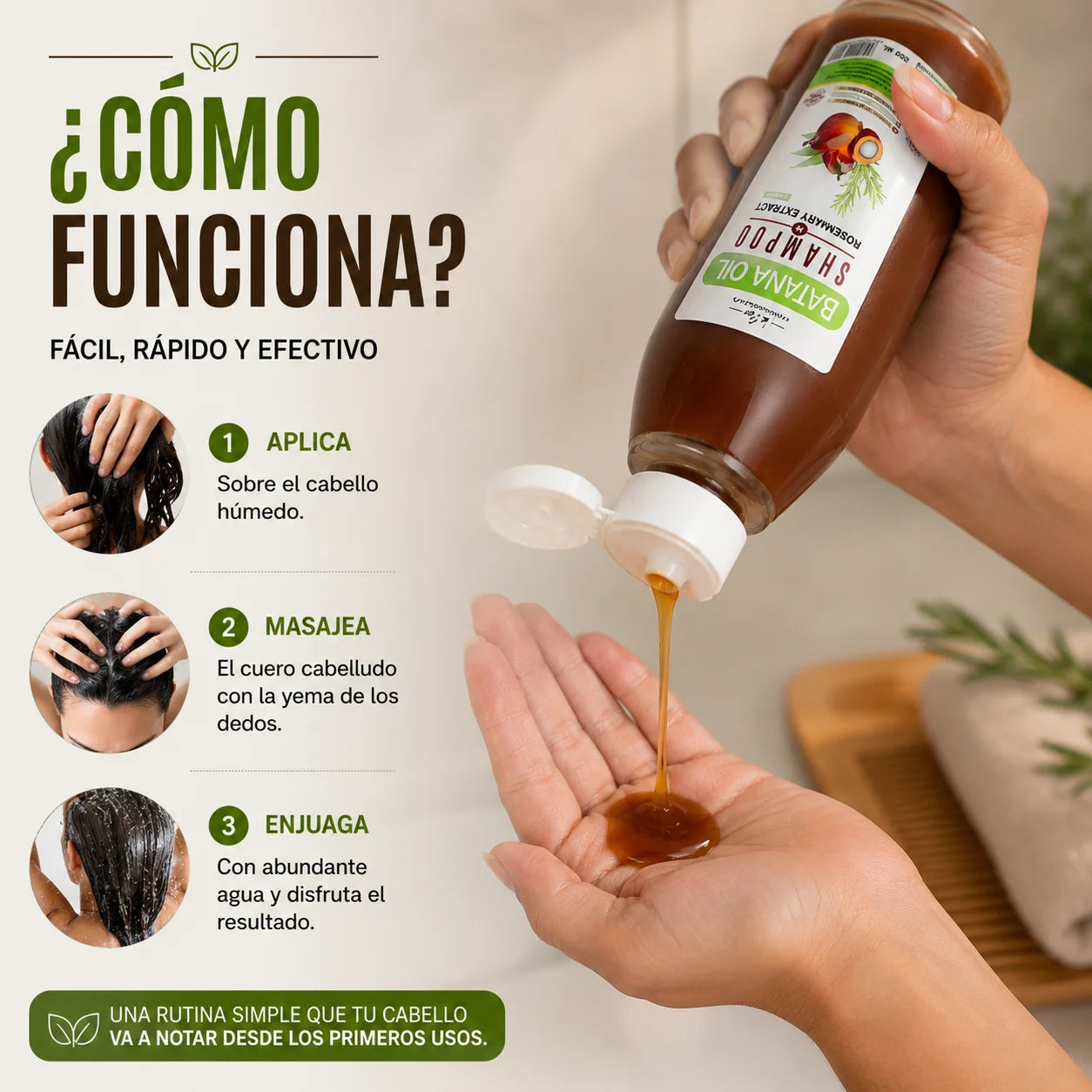Batana oil Shampoo - Apoya el crecimiento capilar y mejora la apariencia de densidad