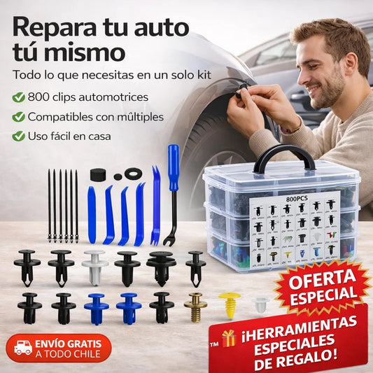 Set 800 Clips Automotrices de Retención – Herramientas de regalo - Repara Tu Auto Fácilmente