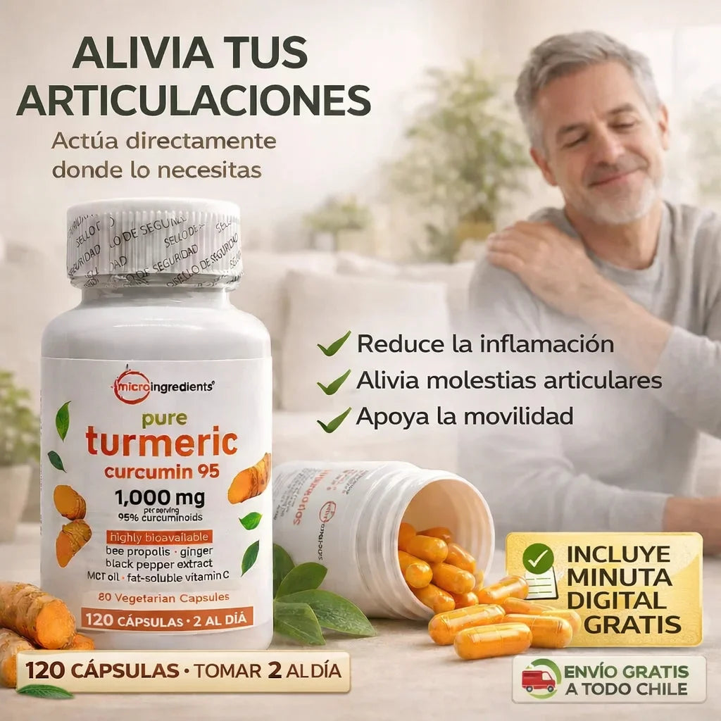 Cúrcuma/Piemienta negra Anti - inflamatoria – Protege tus articulaciones de forma natural
