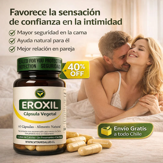 Eroxil Potenciador Masculino Natural - Sensación de confianza en la intimidad