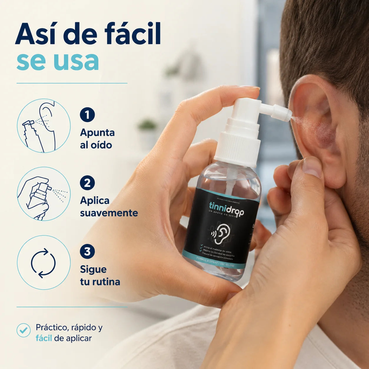 TinniDrop Spray Auditivo - Limpieza fácil para oídos más cómodos