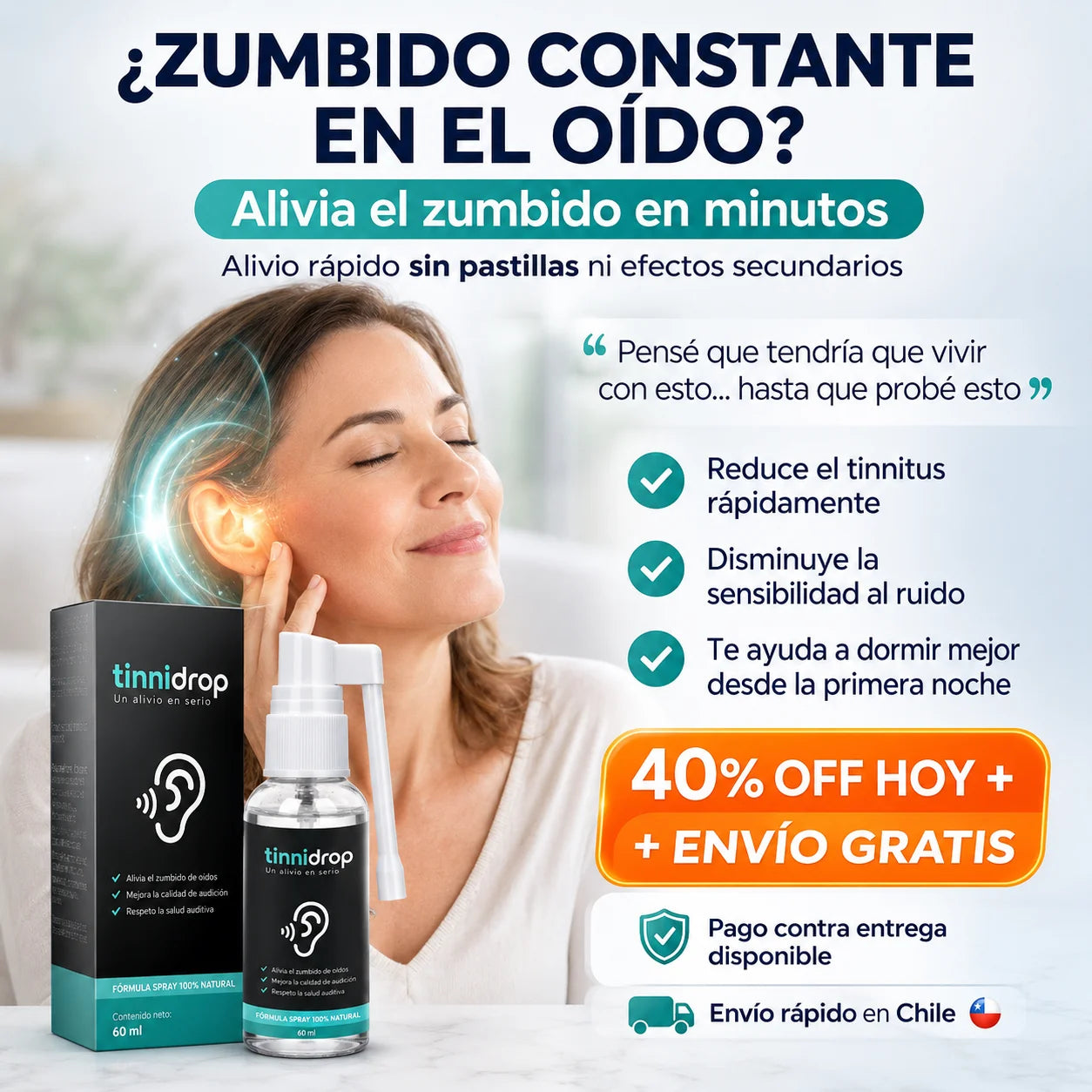 TinniDrop Spray Auditivo - Limpieza fácil para oídos más cómodos