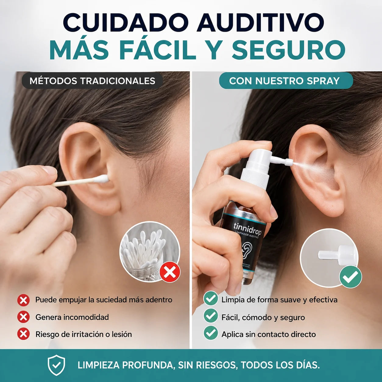 TinniDrop Spray Auditivo - Limpieza fácil para oídos más cómodos