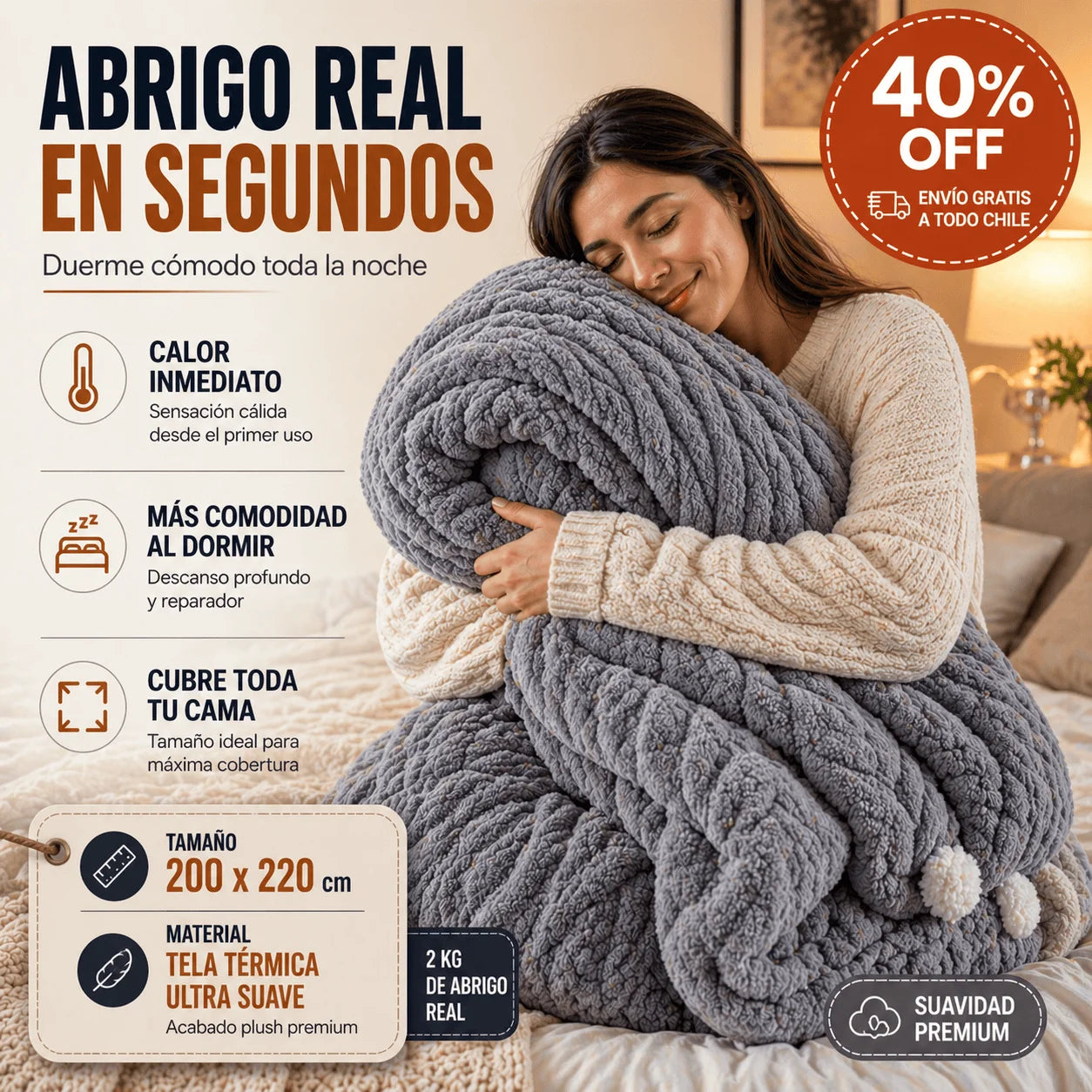 Frazada Invierno 2 Plazas – Duerme sin pasar frío