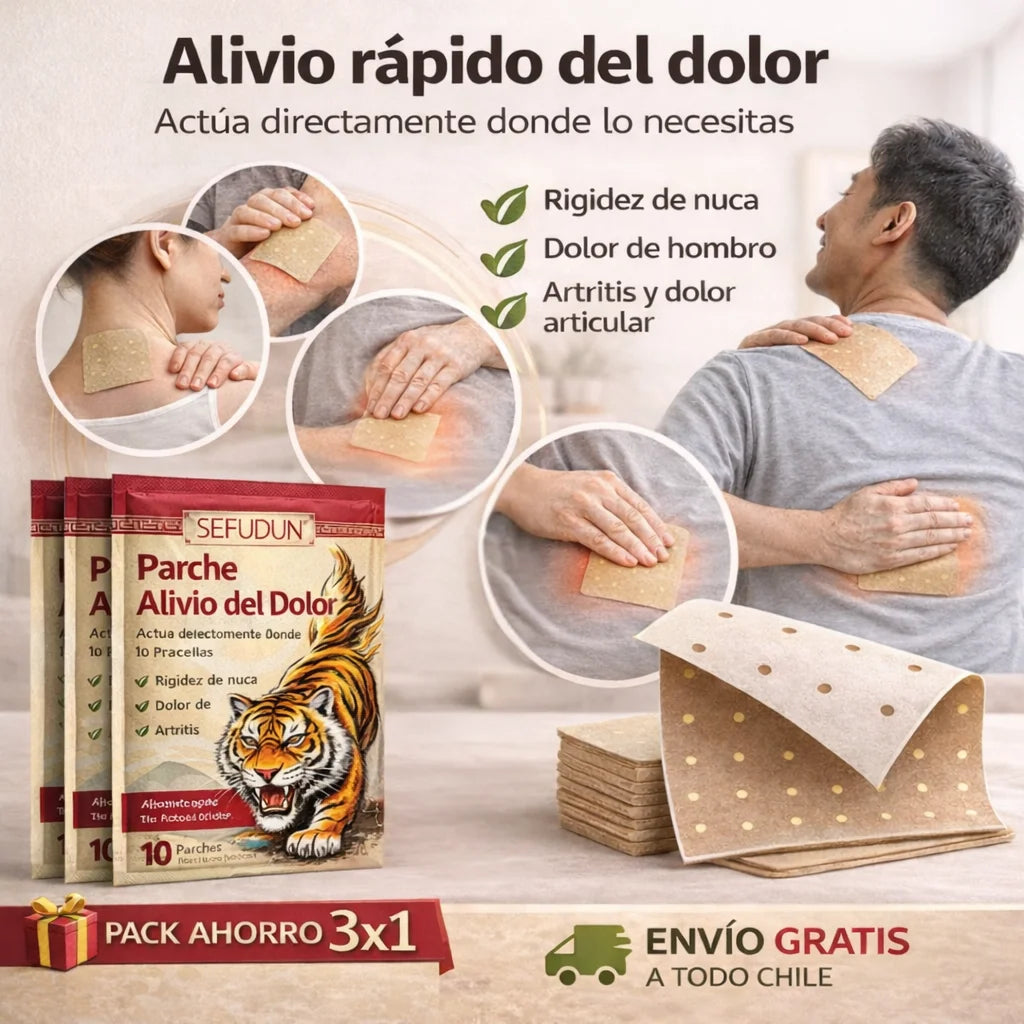 Parche analgésico - Llévate 3x1 (30 Parches) - olvida el dolor articular