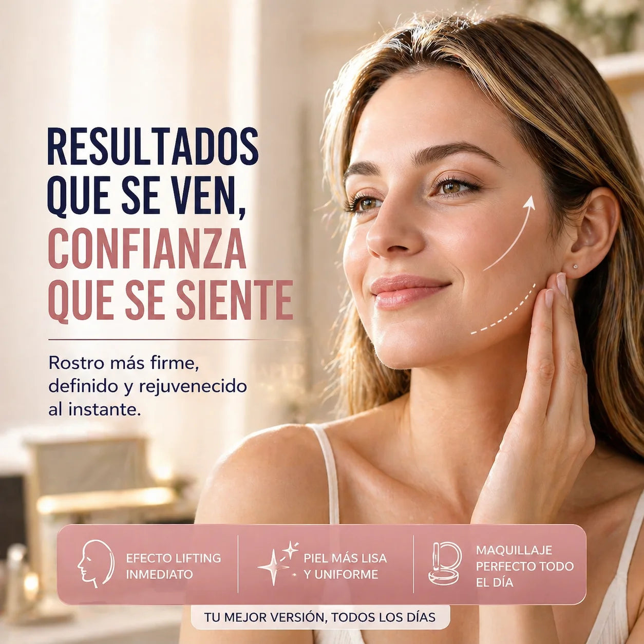 LIFTING INVISIBLE INMEDIATO - Anti-Arrugas - Levanta y define tu rostro