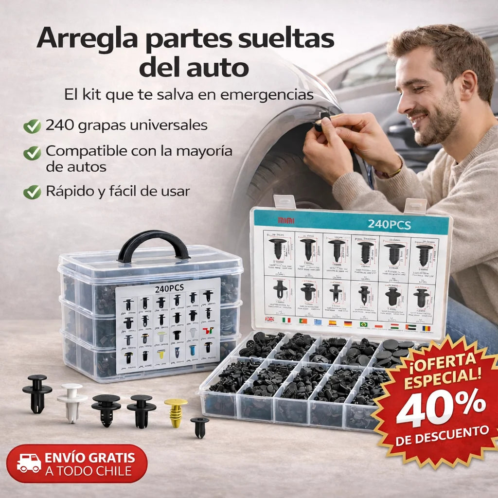 KIT REMACHES PARA AUTO 240 PCS - Repara Tu Auto Fácilmente