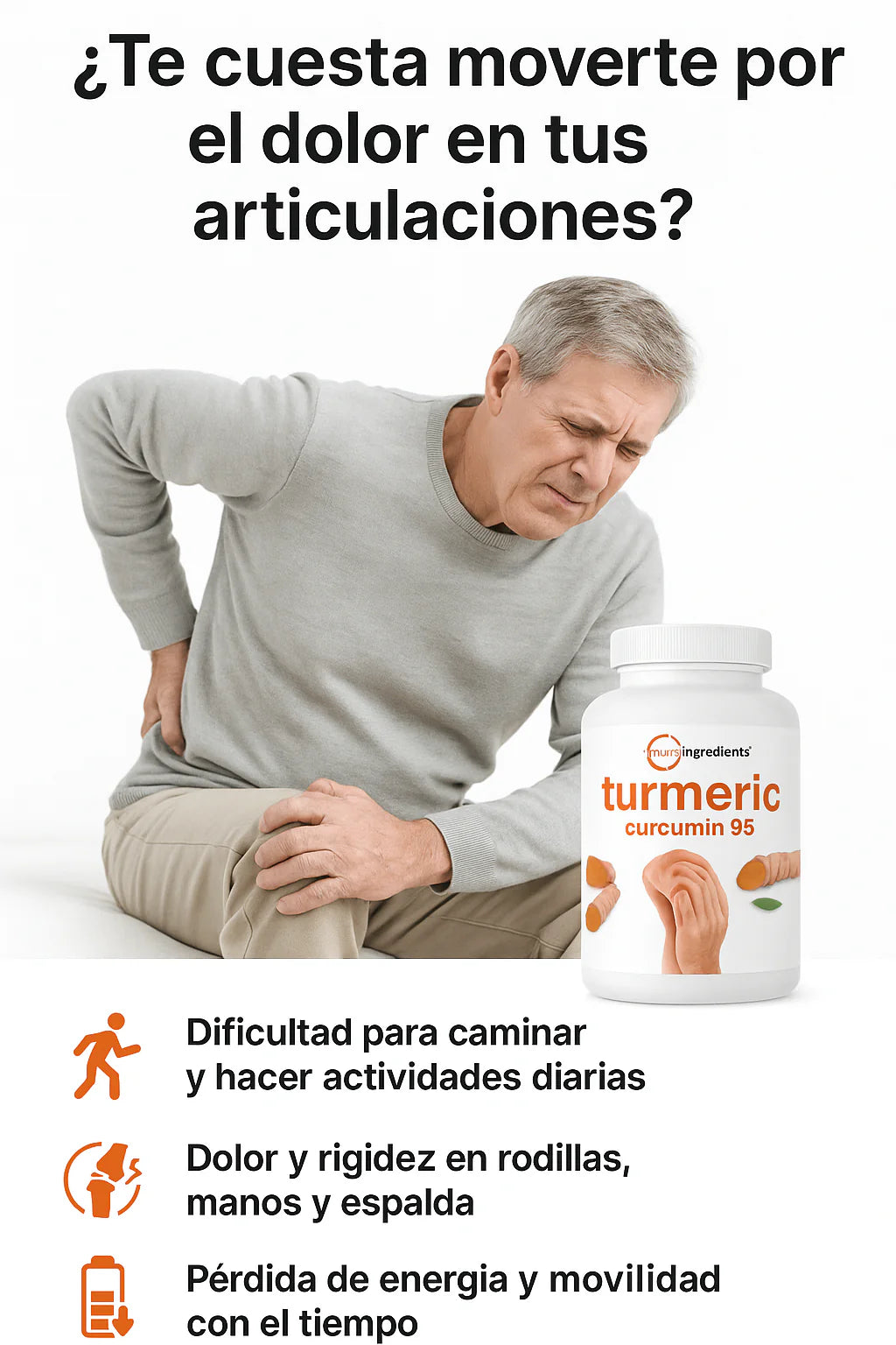 Cúrcuma/Piemienta negra Anti - inflamatoria – Protege tus articulaciones de forma natural
