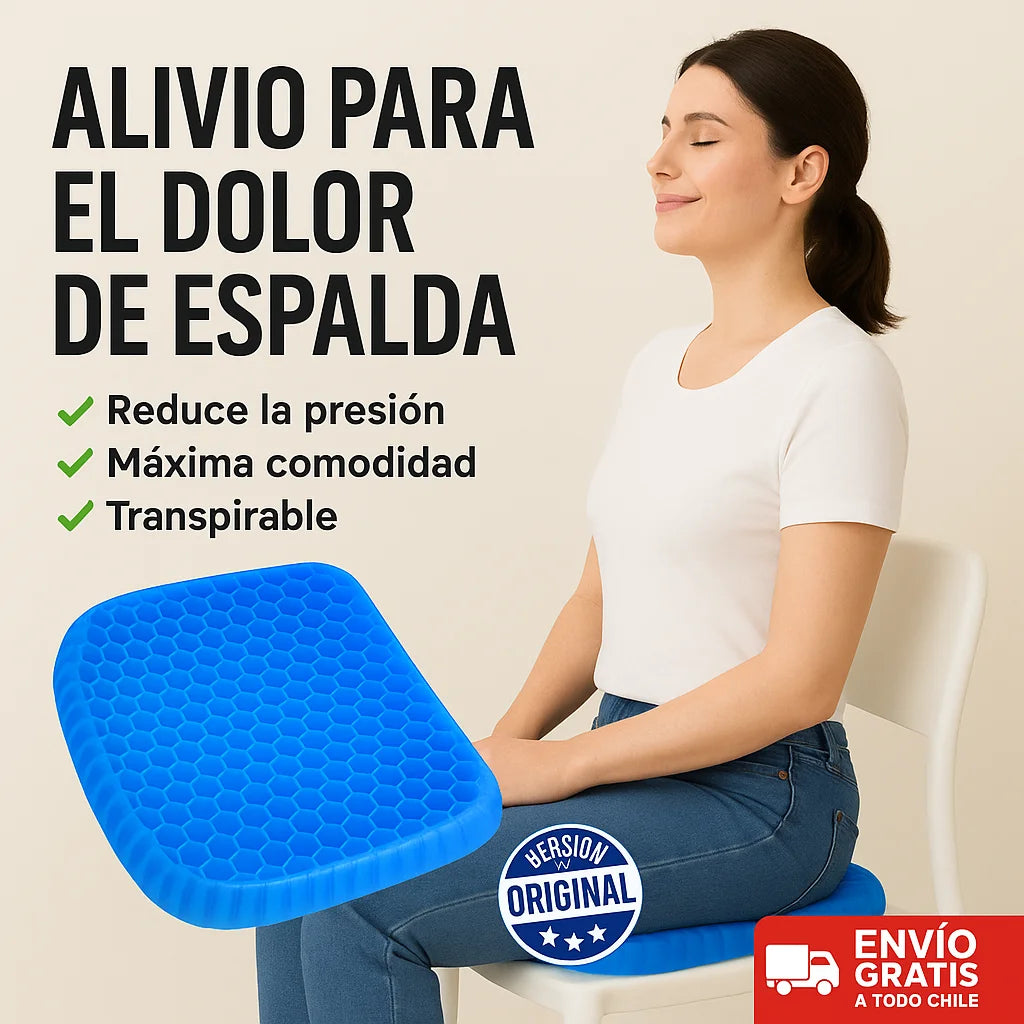 COJÍN EN GEL PARA ASIENTO (ADIÓS DOLOR DE ESPALDA)  - ENVÍO GRATIS
