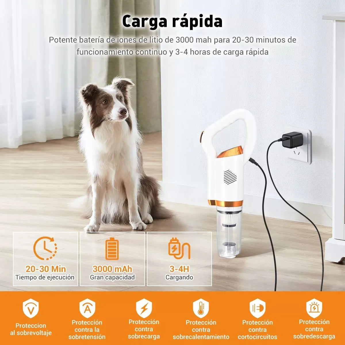 Aspiradora Recargable – Sin cables – Mayor comodidad para adultos mayores en el hogar