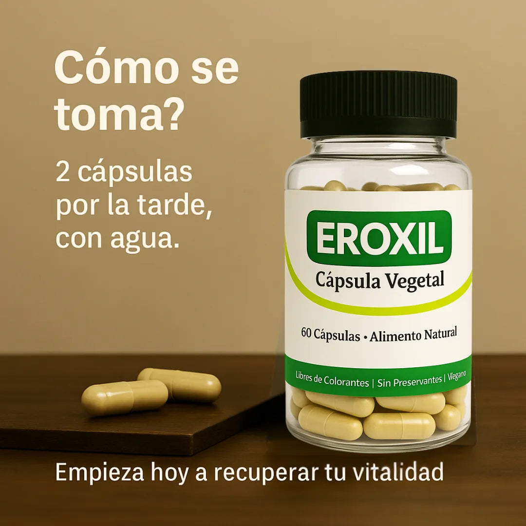 Eroxil Potenciador Masculino Natural - Sensación de confianza en la intimidad