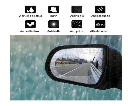 STICKER ANTI LLUVIA PARA ESPEJOS