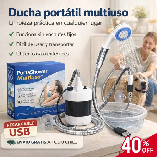 DuchaGo Recargable - Ducha portátil con comodidad real en cualquier lugar