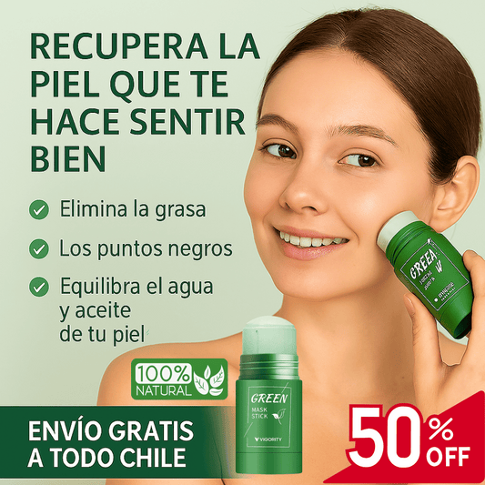 MÁSCARILLA EN BARRA ENRIQUECIDA CON TÉ VERDE - Libera tus poros y reduce puntos negros en días