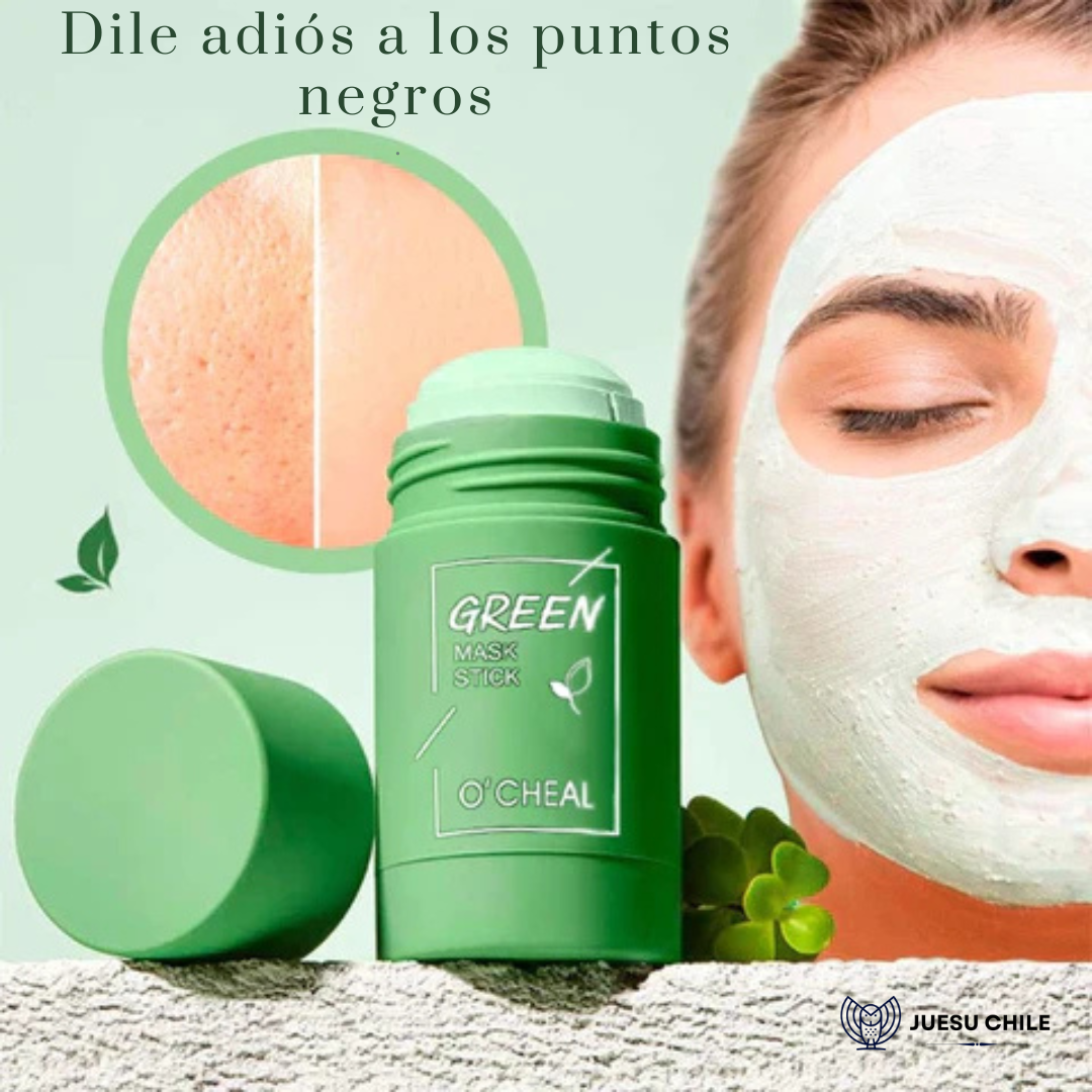 MÁSCARILLA EN BARRA ENRIQUECIDA CON TÉ VERDE - Libera tus poros y reduce puntos negros en días