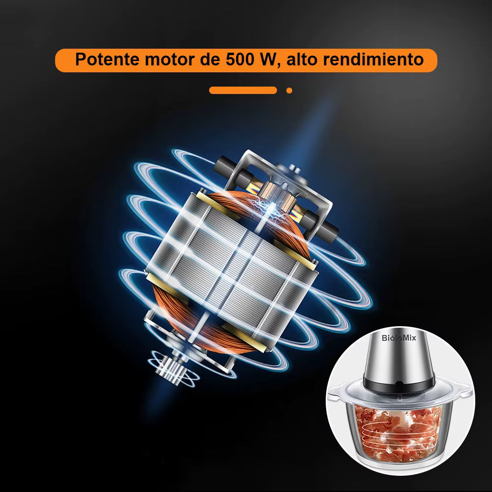Picadora Eléctrica 2L - Pica verduras y carnes en segundos