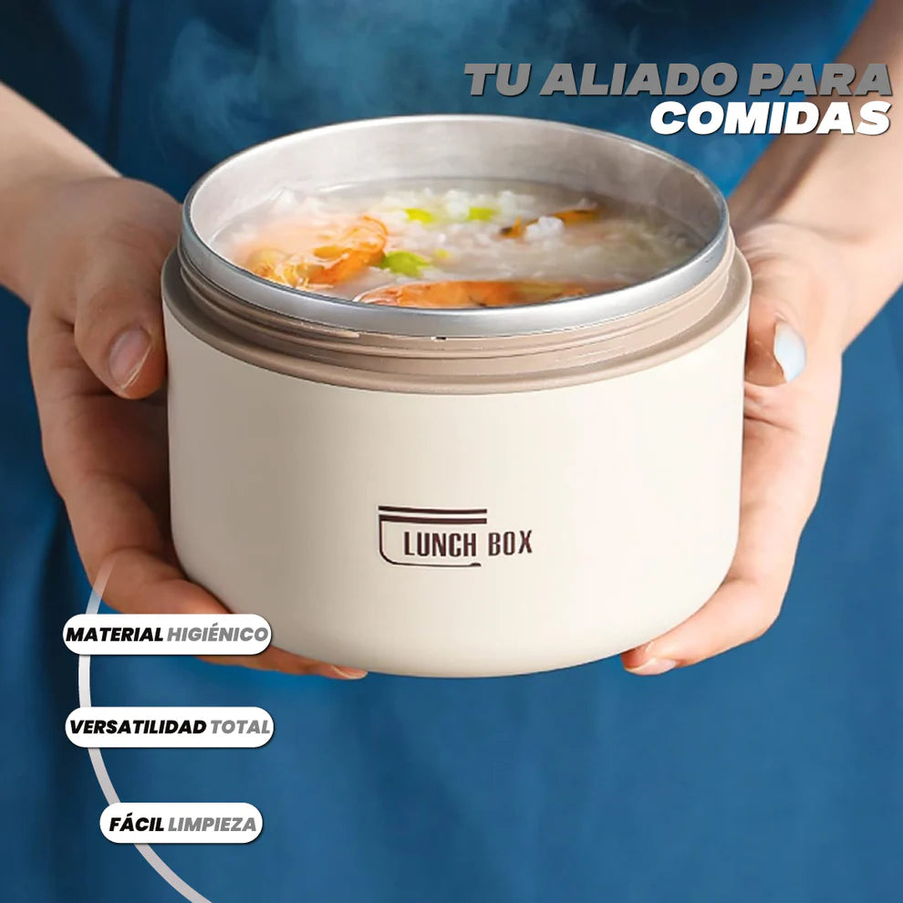 Kit de 3 loncheras térmicas de acero inoxidable - Tu comida siempre lista